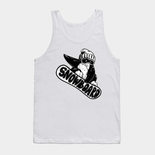 Penguin Snowboard Tank Top